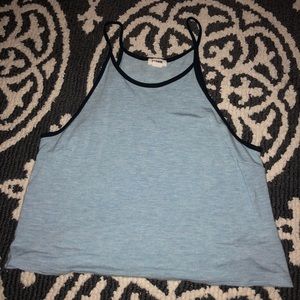 Light blue crop top